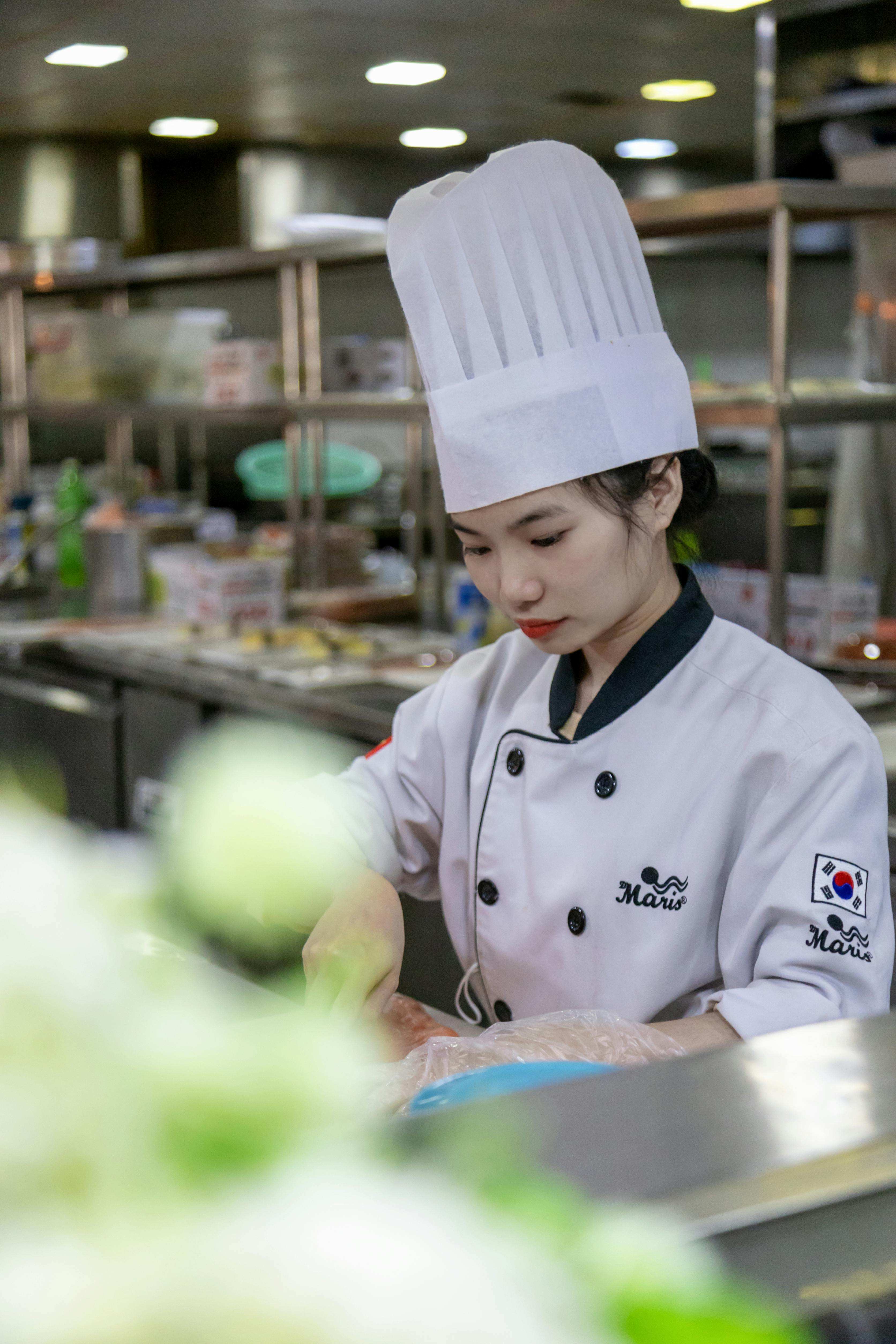 Women working at kitchen
